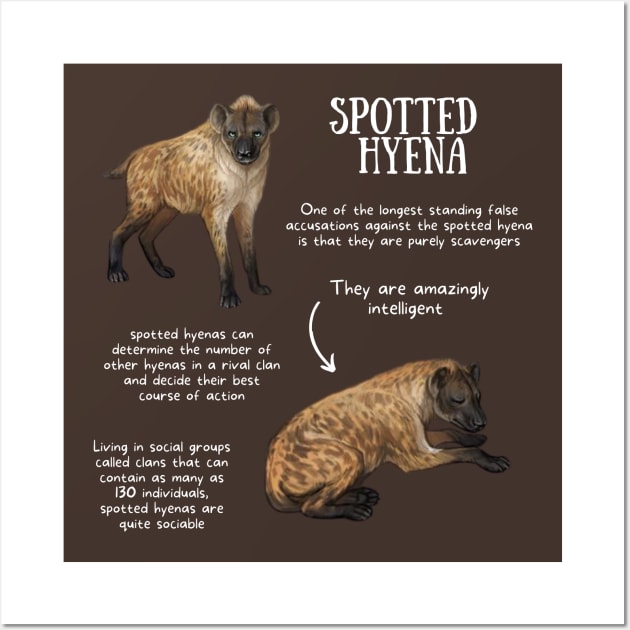 Animal Facts - Hyena Wall Art by Animal Facts and Trivias